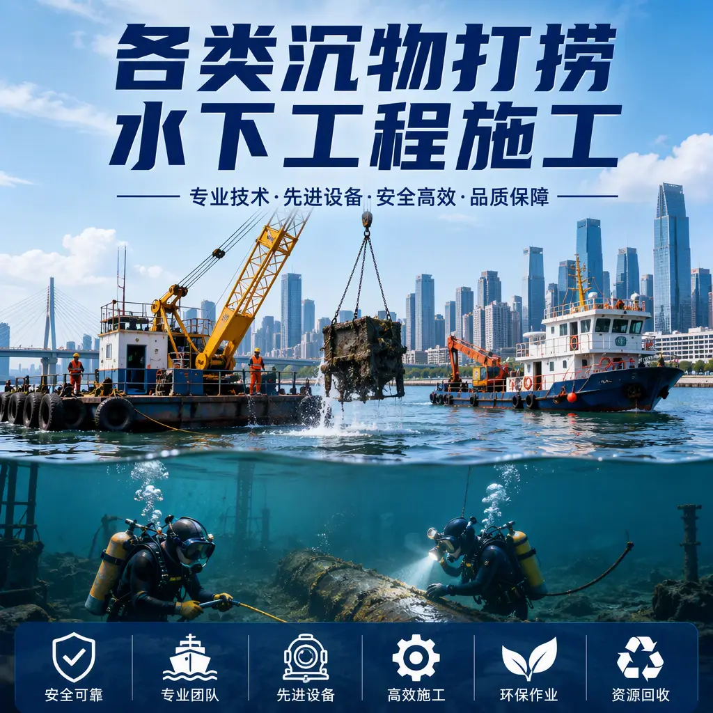 金乡各类沉物打捞，水下工程施工